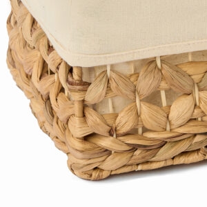 Wicker Storage Basket Large with Liner & Frame