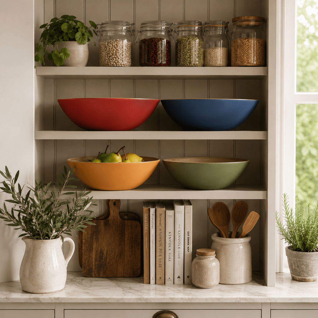 Handcrafted lacquered bamboo bowls in different colours and sizes from Tonking Eco Houseware